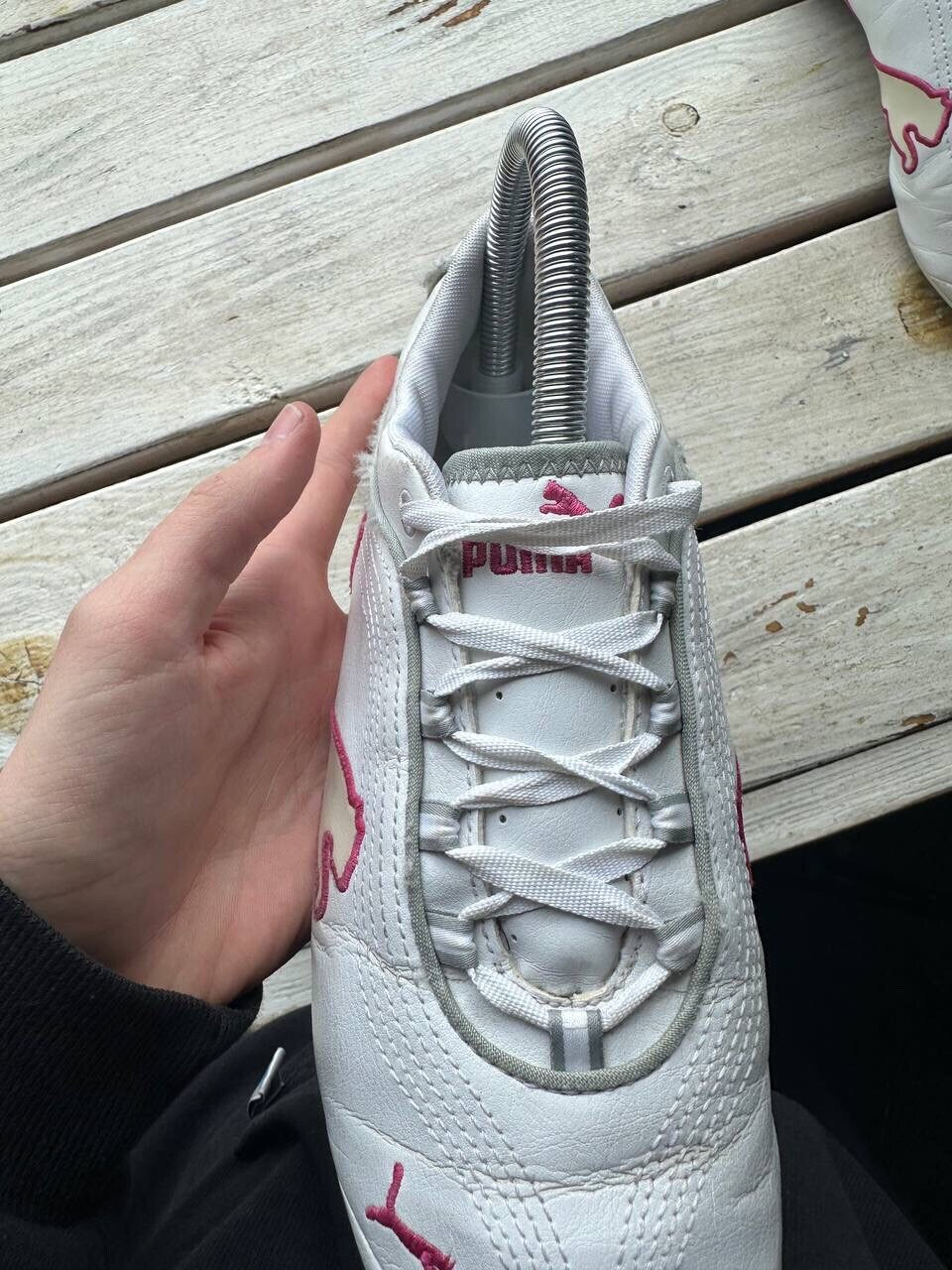 🚨Puma RARE Racing White Pink Sneakers Women's Vintage ARHIVE image 9