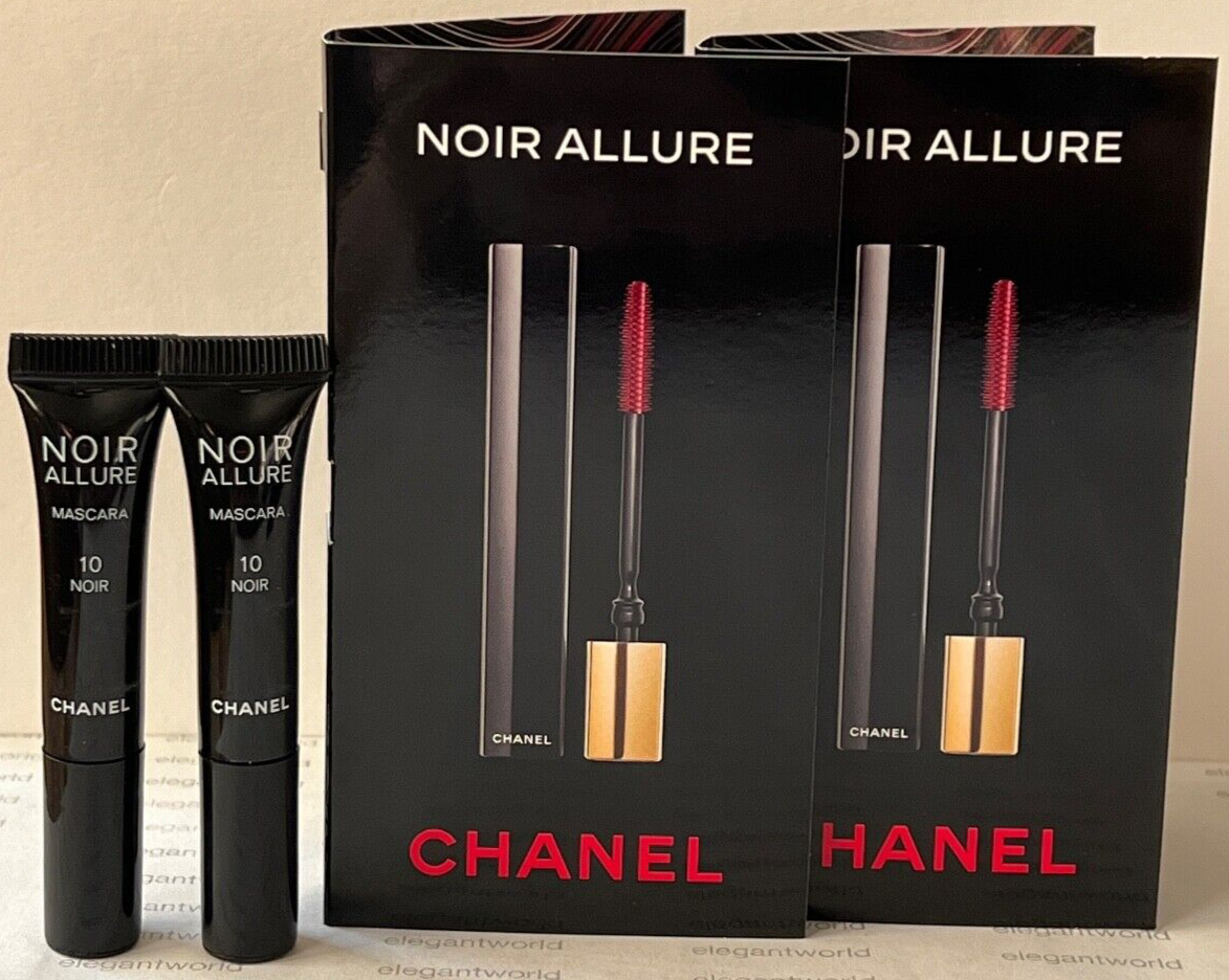 2X Chanel Noir Allure Mascara 10 Noir Black 1g/0.03oz Each NEW 100