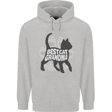 Best Cat Grandma Mens 80% Cotton Hoodie