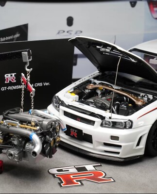 1/18 Motorhelix Nissan Skyline GT-R R34 Nismo Customized White