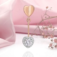Sehr Schoener AnhäNger Rose/Weissgold 585/14Kt Mit Cz Neu Mit Etikett Ohne Kette