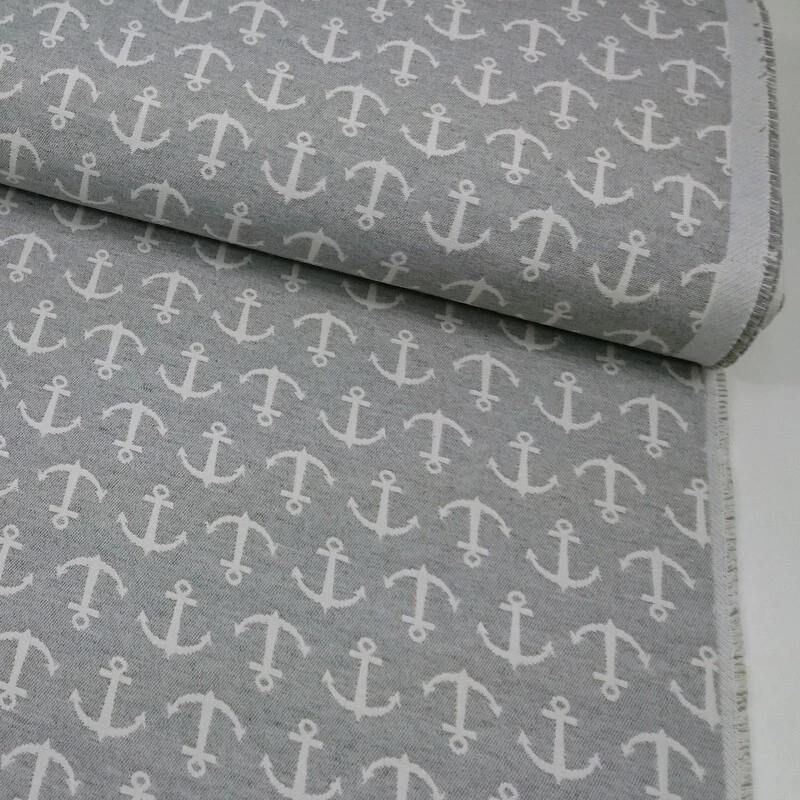 Gobelinstoff grau natur Anker beidseitig Innenraum-Ausstattung (Preis=0,5m) - Bild 4 von 4