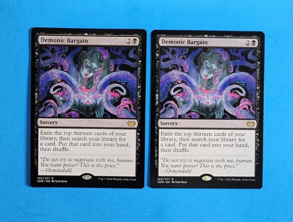 2x Demonic Bargain Sorcery Crimson Vow Mtg Magic Gathering Card Rare 103 2x Demonic Bargain Sorcery Crimson Vow Mtg Magic Gathering Card Rare 103