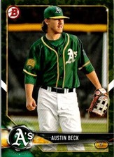 2018 Bowman Prospects CAMO (retail) #BP6 Austin Beck - Oakland Athletics