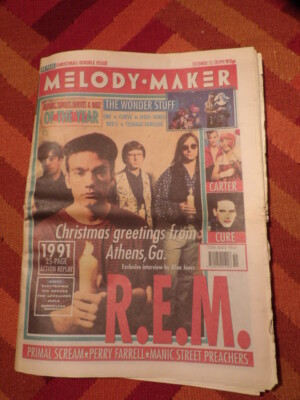 Melody Maker Newspaper Musik Zeitschrift 21.12.91 R.E.M. The Cure Primal Scream