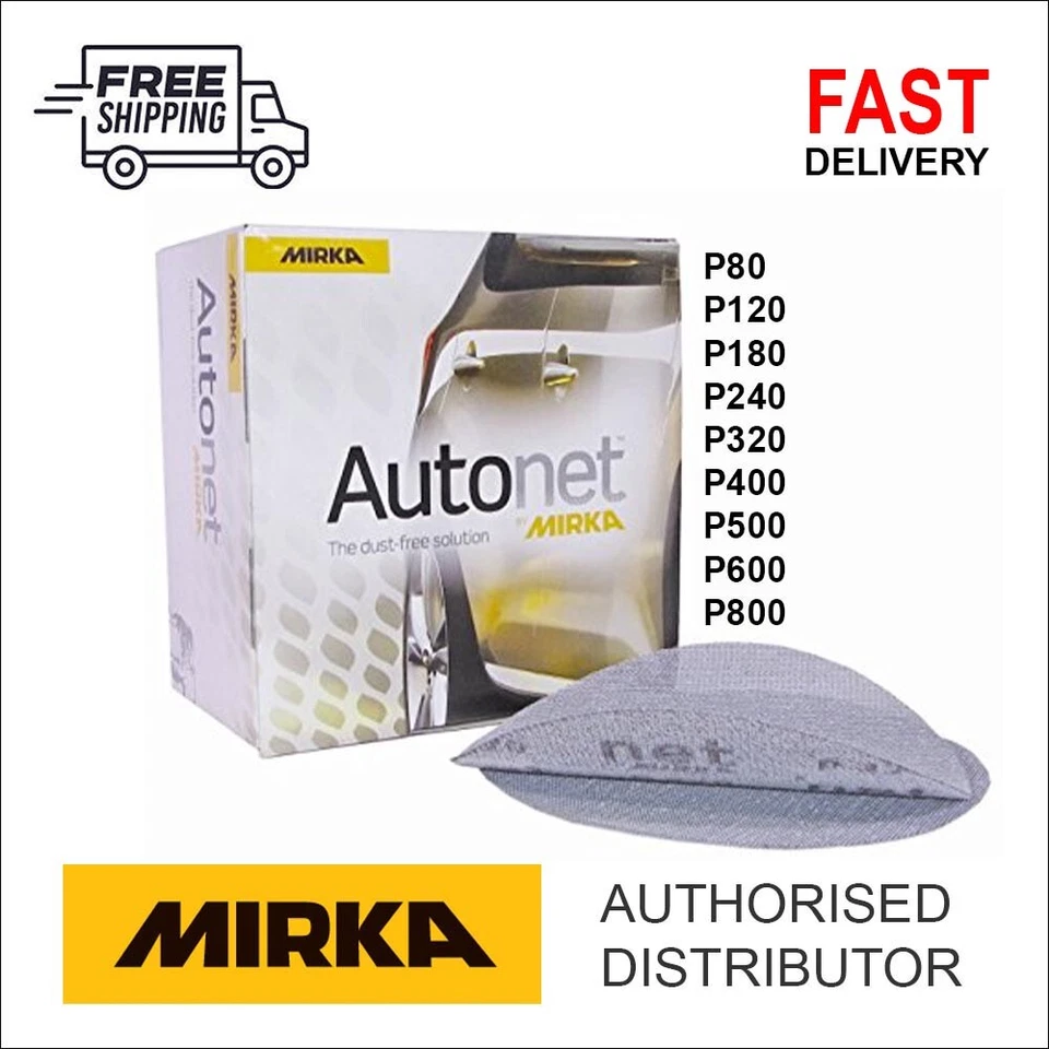 Mirka Autonet 150mm 6" Sanding Mesh Disc P80 to P800 - Choice of 25 and 50