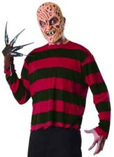 Freddy Krueger Nightmare Elm Street Fancy Dress Halloween Adult Costume w/Mask
