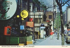 Rue de la Montagne Mountain Street Montreal Quebec Porto Fino c1980 Postcard D20