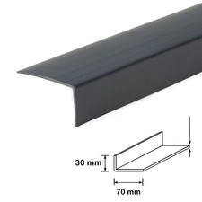 PVC CORNER ANTHRACITE 70x70, 70x30 7016 PLASTIC 90 DEGREE ANGLE TRIM 2.44 METERS