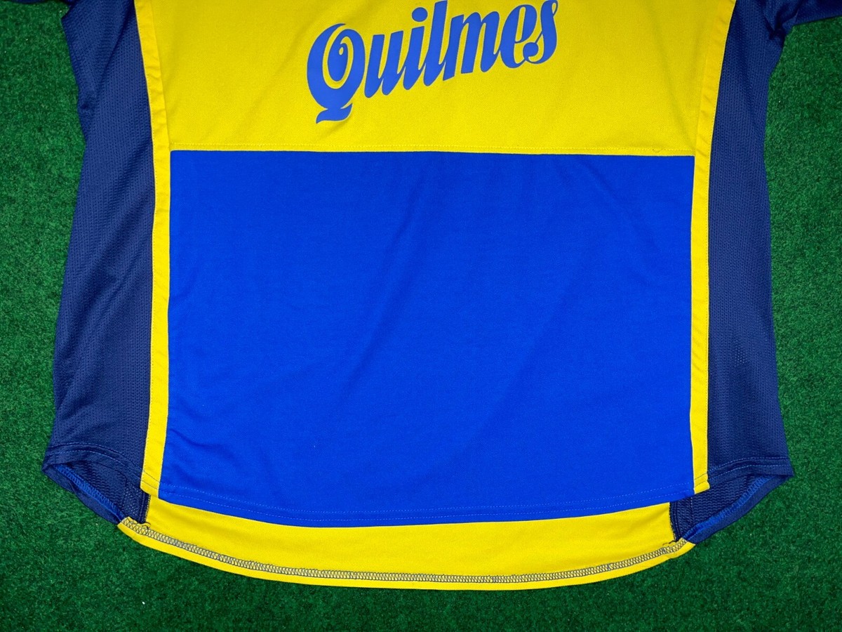 トップス Nike Quilmes soccer uniform BLACK Vintage Quilmes Olympus Home 1998 Black Soccer Jersey Sz M