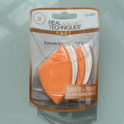 REAL TECHNIQUES 4 Miracle Blotting Cushions & Sponges ''RT-1493''* (01493)
