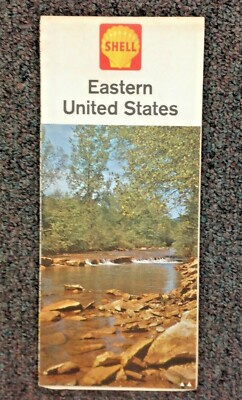 Vtg 1964 Souvenir Color Shell Oil Company Dealer Eastern United States Road Map
