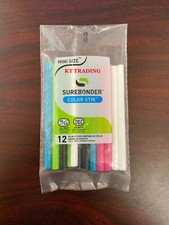  12-Pack SUREBONDER Mini ALL-PURPOSE COLOR GLUE STICK  Bonds Wood Plastic ETC