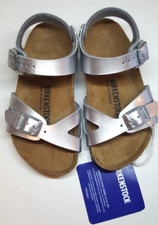 Image of BIRKENSTOCK Silver Kids sandals .Size UK 8 - EU 25-US C7 Buckle Rio