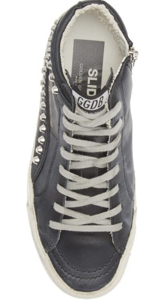 Golden Goose Slide High Top Sneaker studded, Black Size 36 Golden Goose Slide High Top Sneaker studded, Black Size 36