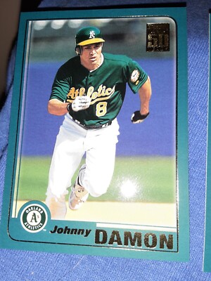 2001 TOPPS TRADED ROOKIES JOHNNY DAMON OAKLAND ATHLETICS #T86 MVP HOF MLB 