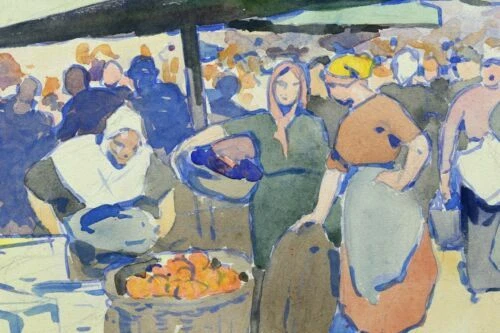 Peintures du XXe siècle et contemporaines aquarelles signées en paysage