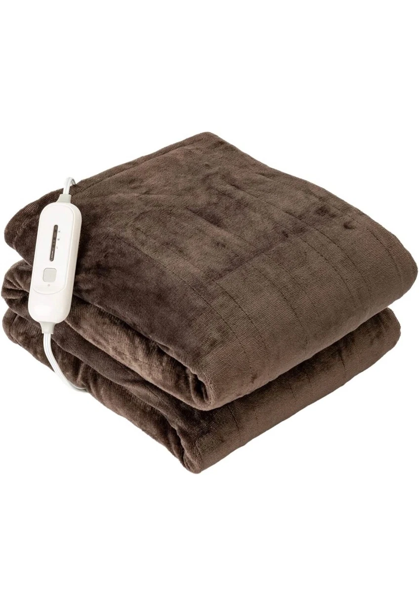 brown heated throw
