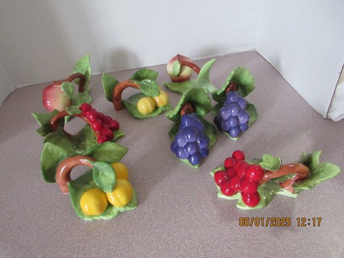 8 Fine Bone China Obst Serviettenringe