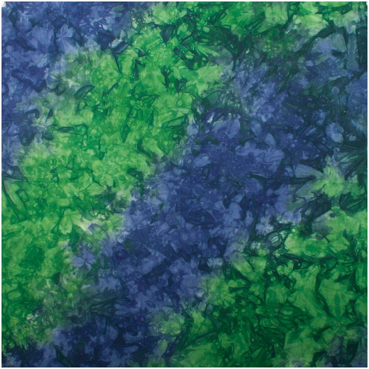 Carolina Manuf Tie Dye Bandanas - Blue/Green, 22'' Cotton Fabric, Made in USA
