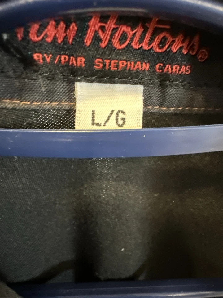 Tim Hortons Uniform Polo Shirt Men M Medium Black Brown Employee Coffee Logo - Image 4 of 4