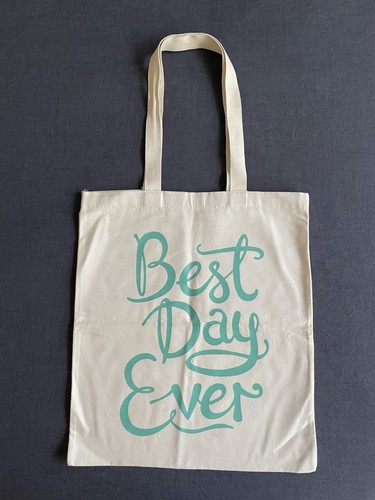 Alphabet Bags UK BEST DAY EVER Tote Shopping Bag EUC