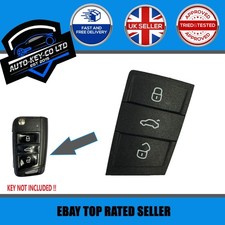 NEW REPLACEMENT 3 BUTTON RUBBER KEY PAD FOR VOLKSWAGEN GOLF POLO TIGUAN TROC ETC