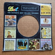 DOT Records Company Sleeve 45 7" Only NO RECORD