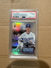 2024 TOPPS HOME FIELD ADVANTAGE #HFA20 YOSHINOBU YAMAMOTO ROOKIE RC PSA 9