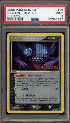 Pokemon Sableye EX Deoxys Reverse Holo Rare #23 PSA 9 Mint