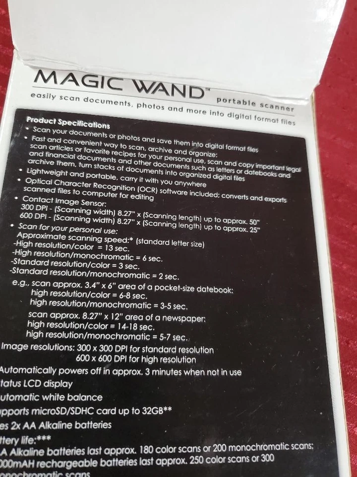 VuPoint Model ST415 Magic Wand Portable Scanner NIB - Image 3 of 4