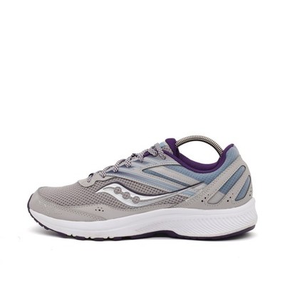 Saucony Damen Cohesion 14 Sneaker Grau/Violett Rand Laufschuhe EU 41