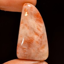 100 Natural Sunstone Fancy Shape Cabochon Gemstone 40.5 Ct. 37X19X7 mm UG-6312