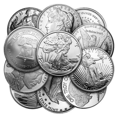 #ad #ad 1 oz. Silver Round Random Brand Secondary Market .999 Fine $67.67