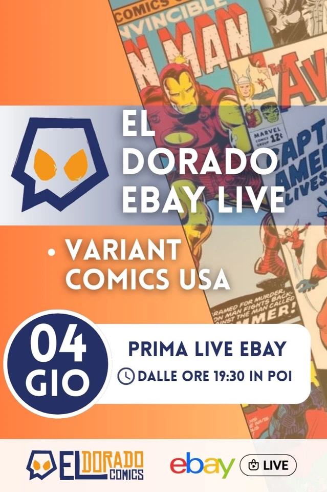 PRIMA LIVE ELDORADO COMICS | VARIANT AMERICANE | ASTE A 1€