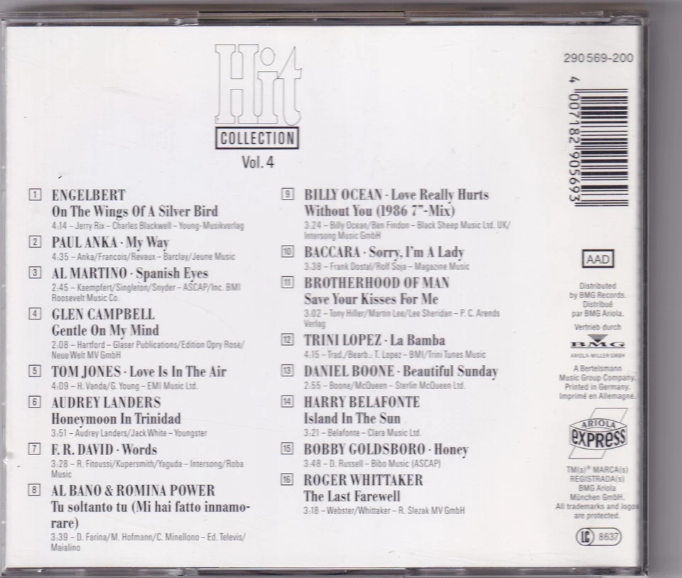 -1504- Hit-Collection - Baccara, Tom Jones u.a. -CD-nahezu neuwertig - Bild 2 von 2