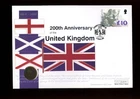 2001 200th Anniversary of the United Kingdom Mercury Coin Cover.
