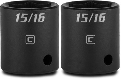 Capri Tools 15/16-Inch Shallow Impact Socket, 1/2-Inch 15/16 Inch (Pack of 2) 