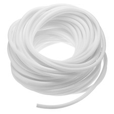 3/8 Inch x 100 Ft Split Wire Loom Tubing Guard Convoluted Flex White