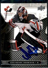 Ann-Renee Desbiens Signed 2018 Upper Deck Canada Card PWHL Montreal Victoire