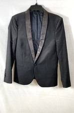 The Kooples Men's Tuxedo Blazer Jacket Black Snakeskin Lapel Wool Size 36