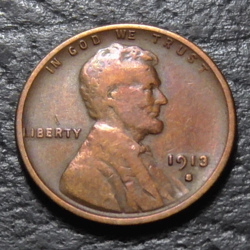 1913-S Lincoln Cent, VG/F, details - cleaned