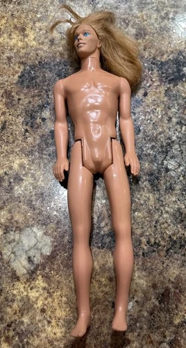 Vintage Mattel Ken Doll Body 1968 Malaysia Bendable Knees Parts With Disney Head