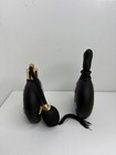 Vintage Black Satin Glass Atomizer/ Glass dauber Perfume Bottles Set Of 2 — photo 6