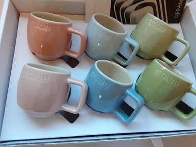 Staub Stoneware 3.5-oz, 6-pc Macaron Espresso Cups, Boxed
