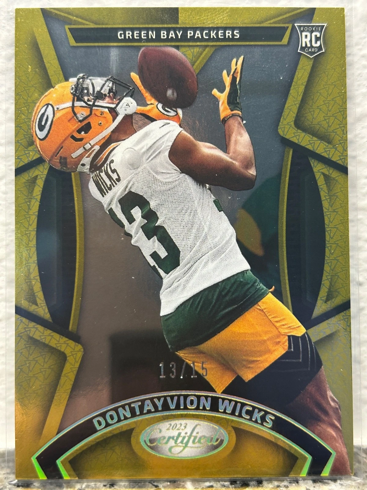 Dontayvion Wicks Panini Certified #152 Mirror Gold