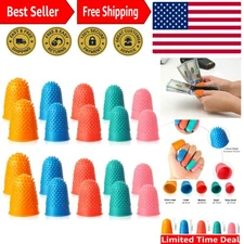 Versatile Rubber Finger Tip Protectors - 20 Pcs, Soft & Reusable for Daily Use