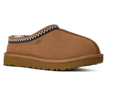 NEW UGG Coquette Suede Signature Logo Detail Cold Weather Slippers - Chestnut