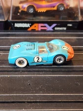 TYCO PRO PORSCHE 908 SHORT NOSE # 2 LIGHT BLUE/GREEN SLOT CAR 