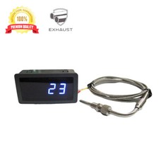 Blue LED Gauge Temperature Combo Kit with 90° Bend Temperature Sensor in ℃ or ℉